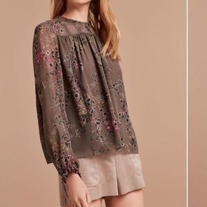 NWT Wilfred Lourdes Blouse in Grey/Foulard